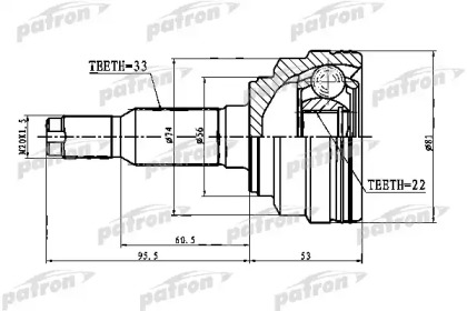 Шарнир PATRON PCV1776