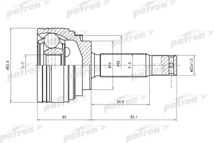 Шарнирный комплект PATRON PCV2023