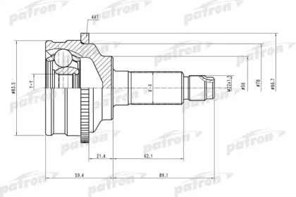 Шарнирный комплект PATRON PCV2072