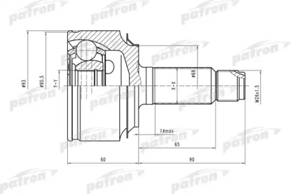 Шарнирный комплект PATRON PCV2124