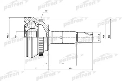 Шарнирный комплект PATRON PCV2131