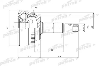 Шарнирный комплект PATRON PCV2175