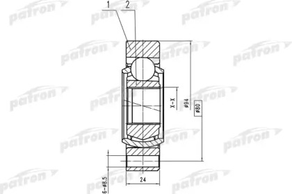 Шарнирный комплект PATRON PCV2225