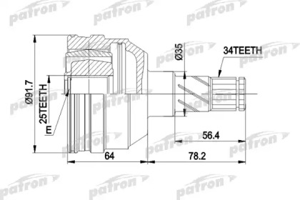 Шарнирный комплект PATRON PCV2253