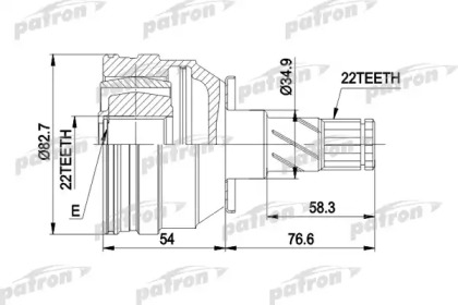 Шарнирный комплект PATRON PCV3008