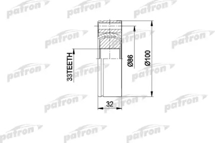 Шарнирный комплект PATRON PCV3012