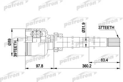 Шарнирный комплект PATRON PCV3013