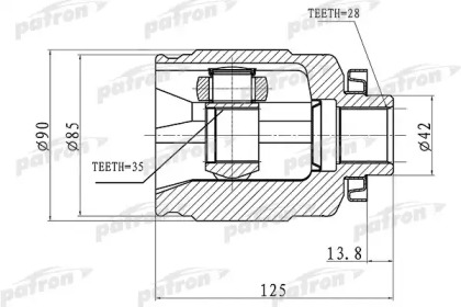 Шарнирный комплект PATRON PCV3063