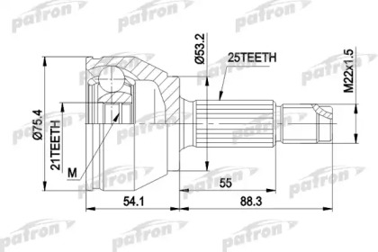 Шарнирный комплект PATRON PCV3385