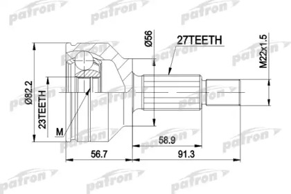 Шарнирный комплект PATRON PCV3610