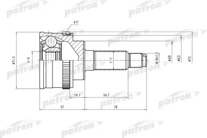 Шарнирный комплект PATRON PCV3987