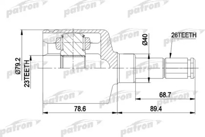 Шарнирный комплект PATRON PCV4014