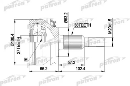 Шарнирный комплект PATRON PCV4032