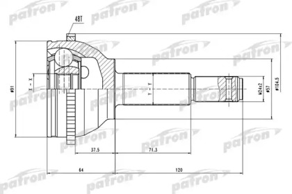 Шарнирный комплект PATRON PCV4413