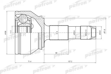 Шарнирный комплект PATRON PCV4598