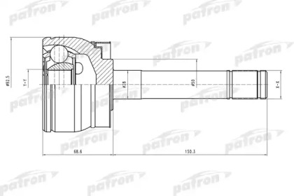 Шарнирный комплект PATRON PCV4722