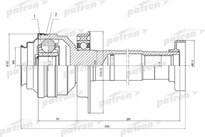 Шарнирный комплект PATRON PCV4837