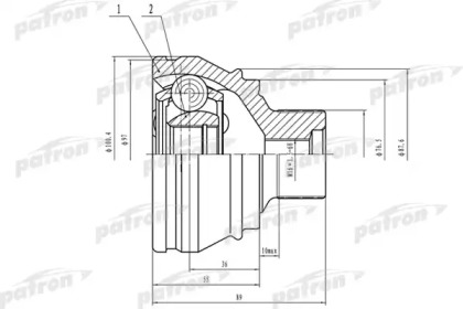 Шарнирный комплект PATRON PCV4958