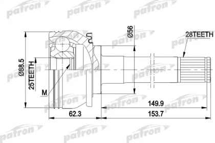 Шарнирный комплект PATRON PCV5007