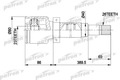 Шарнирный комплект PATRON PCV5011