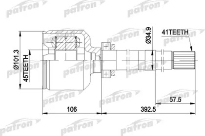 Шарнирный комплект PATRON PCV5012