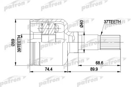 Шарнирный комплект PATRON PCV5015