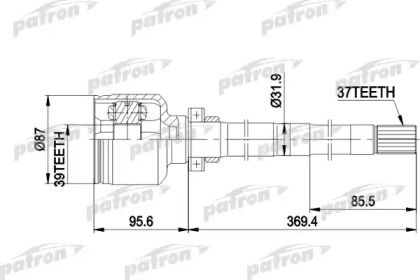 Шарнирный комплект PATRON PCV5016