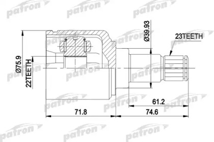 Шарнирный комплект PATRON PCV5026