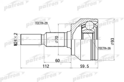 Шарнирный комплект PATRON PCV6879