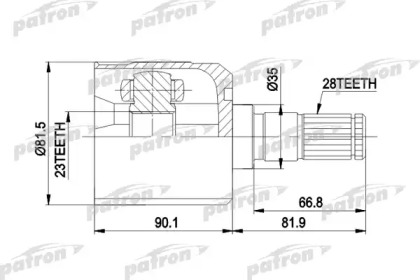 Шарнирный комплект PATRON PCV7301