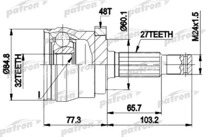 Шарнирный комплект PATRON PCV9102