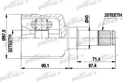 Шарнирный комплект PATRON PCV9536