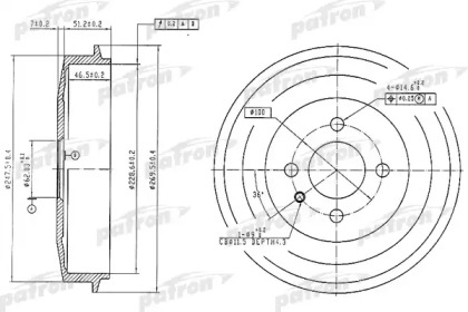 Тормозный барабан PATRON PDR1034