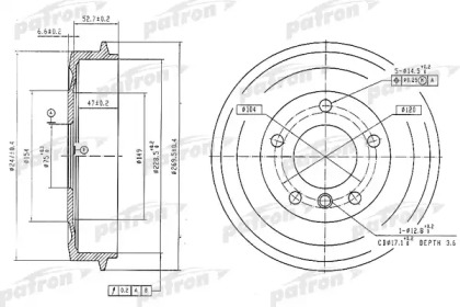 Тормозный барабан PATRON PDR1035