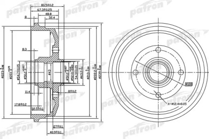 Тормозный барабан PATRON PDR1057