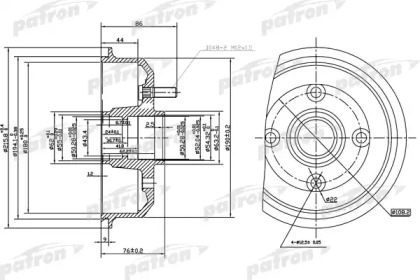 Тормозный барабан PATRON PDR1059