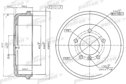 Тормозный барабан PATRON PDR1096