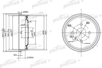 Тормозный барабан PATRON PDR1118