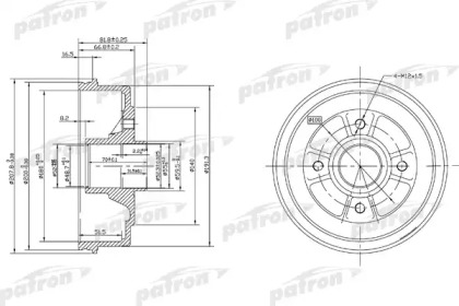 Тормозный барабан PATRON PDR1146