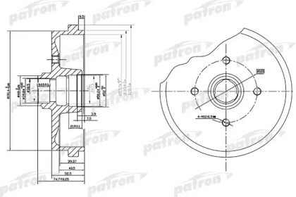 Тормозный барабан PATRON PDR1184