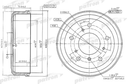 Тормозный барабан PATRON PDR1190