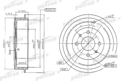 Тормозный барабан PATRON PDR1225