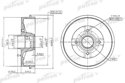 Тормозный барабан PATRON PDR1347