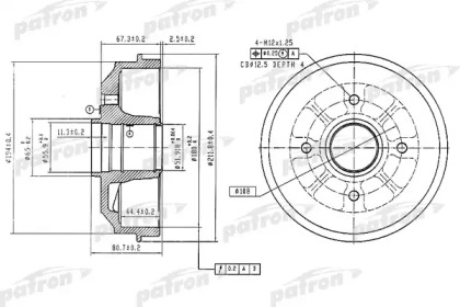 Тормозный барабан PATRON PDR1370