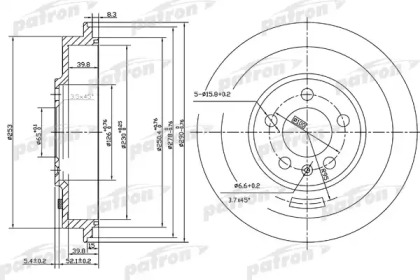 Тормозный барабан PATRON PDR1493