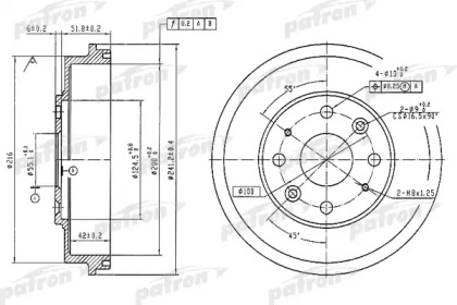 Тормозный барабан PATRON PDR1546