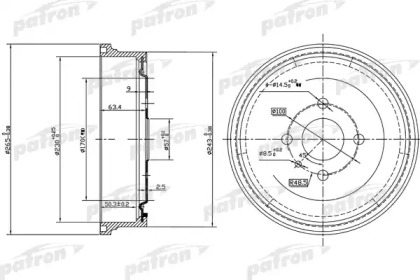 Тормозный барабан PATRON PDR1551