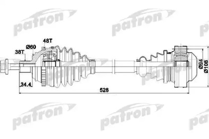 Вал PATRON PDS0028