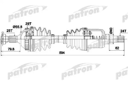 Вал PATRON PDS0045