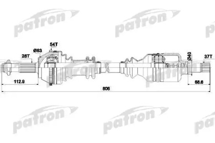 Вал PATRON PDS0084